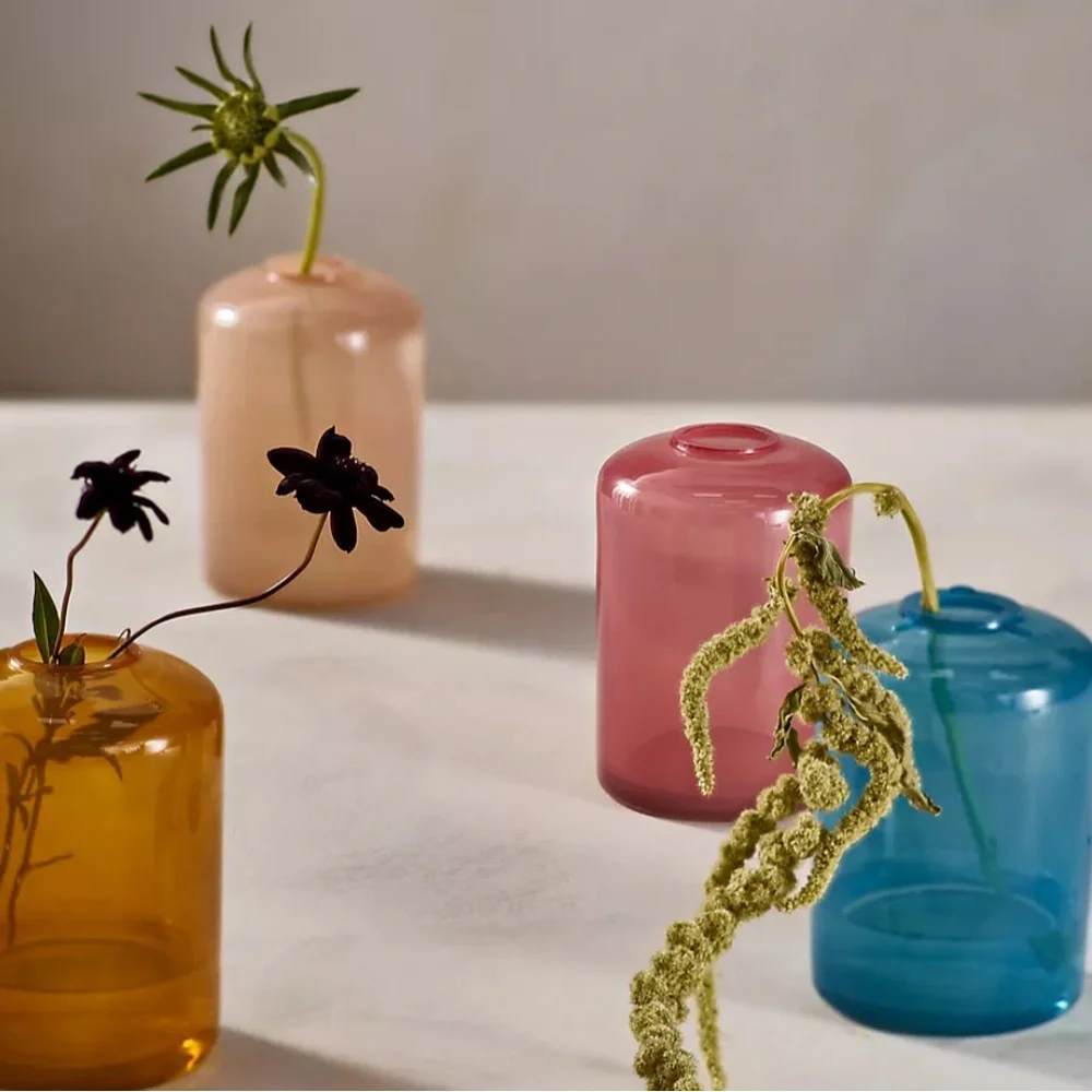 Cylinder glass bud vase